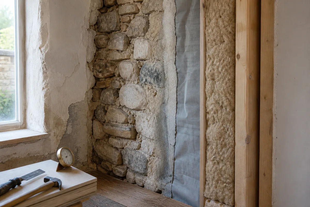 L'isolation intérieure des murs anciens, quand le point de rosée décide